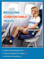 2-Pack Airplane Foot Hammock for Travel, No Collapse Plane Foot Hammock with Wide Hardboard Support, Portable Foot Sling for Under Desk with Adjustable Strap, Carry Bags for Women & Men
