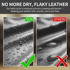 Leather Recoloring Balm with 100ml Mink Oil, Dark Gray Leather Repair Kit and Scratch Remover for Furniture, Car Seats, Sofas, Dye & Restorer for Couches, Vinyl, PU, Faux