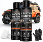 Black Trim Restorer Outdoor-Use Only Restores Deep Black Color in Minutes UV & Water Resistant Long-Lasting Protection for Exterior Plastic, Vinyl & Rubber Glossy Streak-Free Finish 8oz