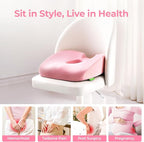 AUVON Innovative Donut Pillow Hemorrhoids Scientific Center Hole and Tailbone Cutout, Orthopedic Pain Relief Donut Seat Cushion for Coccyx, Sciatica, After Surgery Sitting Relief, FSA HSA Eligible