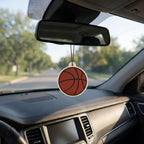 2-Pack Basketball Car Air Freshener, Sports-Inspired Hanging Freshener, Long Lasting Cologne Scent, Basketball Gift for Players, Coaches & Fans, Odor Eliminator for Car, Home, Office