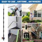 Selkie Pressure Washer Extension Wand - Upgrade Black Power Washer Lance with Spray Nozzle Tips,30°,90°,120° Curved Rod, 1/4’’Quick Connect, Replacement for Anti-Leaked Ring 4000 PSI