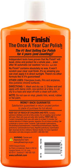 Nu Finish The Once A Year Car Polish Liquid - 16 OZ
