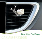Snail Air Vent Clip Natural Conch Shell Made Car Air Freshener Outlet Clip Cute Animal Car Accessories for Women Refillable Car Diffusers Clips (Pearlescent)