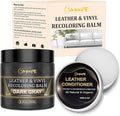 8.8oz Leather Recoloring Balm with 100ml Mink Oil,Dark Gray Leather Repair Kit for Furniture,Leather Repair Cream,Leather Scratch Repair for Car Interior,Leather Conditioner for Couch