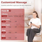 Back Massager for Chair, Vibration Massage Seat Cushion, Heated Seat Cover for Lower Back, Seat Warmer for Pain Relief, Chair Massager for Office, Gift for Men Women