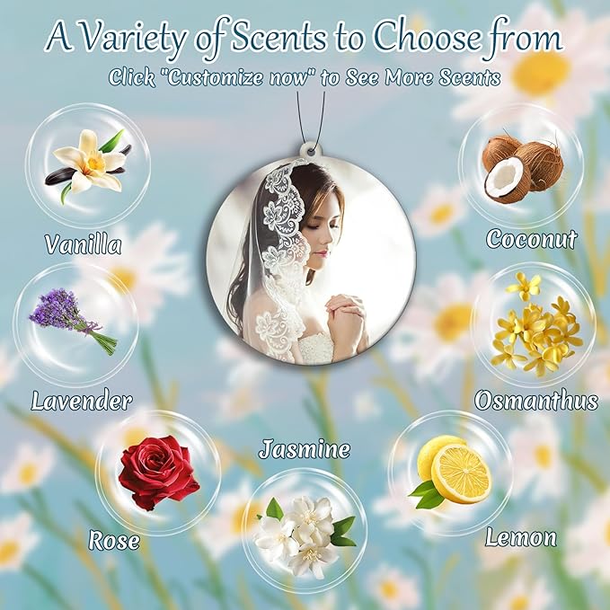 Bulk 10-100Pcs custom air fresheners with Picture Logo, Double-Sided Personalized Car Air Freshener Bulk for Rear View Mirror, Unique Gift for Car Owners
