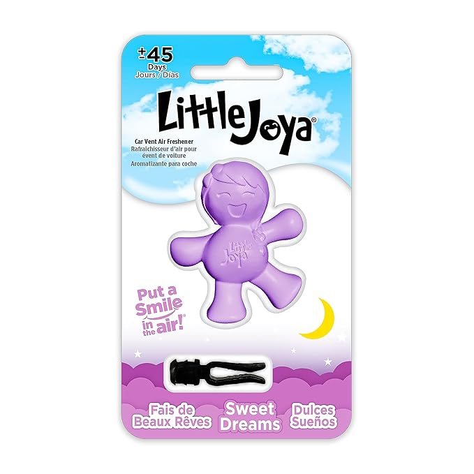 Little Joya 96018-6PK Sweet Dreams Car Air Freshener Vent Clip Provides Long-Lasting Freshness in a Compact Design, Fights Odors for up to 45 Days, Cute Car Odor Eliminator, Non-Toxic, Pack of 6