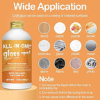 Crafts Sealer Gloss Matte Finish, 400ml All Purpose Craft Glue, Varnish, and Finish, All in One Craft Glue for Wood, Paper, Acrylic Paints, Ceramics, Fabrics, Clay