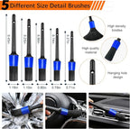 MIAOKE 41Pcs Professional Car Detailing Kit, Car Wash Kit with Portable Handbag, Wet and Dry Use Car Cleaning Kit, Durable Drill Brush, Apply to Interior, Exterior, Wheels, Trucks, Motorcycles