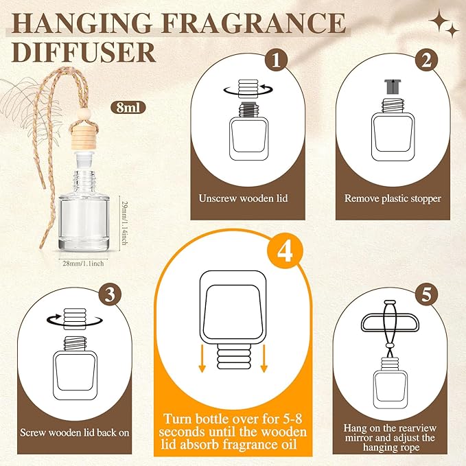 AROIC 12 Pack Car Air Freshener, Car Smell Air Freshener Diffuser Essential Oil Scent for Women & Men, Car Accessories Interior, Mothers Day Gifts Hanging Auto Light Fragrance with Many Flavors