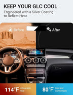 Proadsy 2026 Upgrade Front Windshield Sun Shade Foldable Sunshade Protector Custom Fit 2016-2022 GLC Class SUV & SUV Coupe GLC300 GLC350e 4Matic AMG GLC 63 Sport Accessories