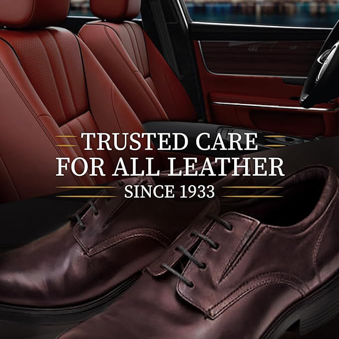 Lexol Leather Conditioner and Cleaner Kit by Lexol, Use on Furniture, Car Interiors, Shoes, Handbags, Includes 2 Application Sponges, Two-Step System, 8 oz Each