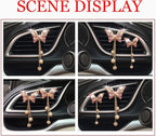 Bling Butterfly Pendant Air Vent Clips, 2 Pcs Crystal Aromatherapy Air Fresheners Outlet Clips, Car Diffuser Perfume Clip for Girls Women Girl, Car Interior Diamond Decoration Rhinestone Accessories