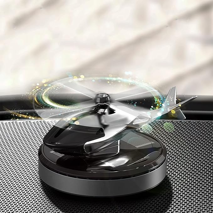 Helicopter Car Air Freshener Rotating Solar Car Freshener Airplane Car Perfume