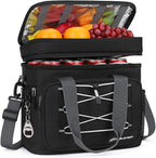 Maelstrom Portable Collapsible Soft Cooler Bag – 24/30/60 Cans Double-Deck Leakproof Ice Chest for Beach, Camping & Grocery