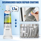 1.7oz Dishwasher Rack Repair Coating, Grey Dishwasher Vinyl Rack Rust Touch Up Paint Kit, Insulation and Waterproof, High and Low Temperature Resistant