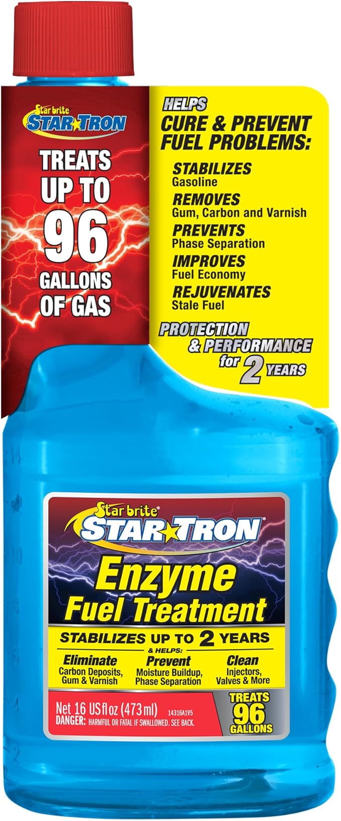 Star Tron Enzyme Fuel Treatment - Small Engine Formula – Gas Additive Rejuvenates & Stabilizes Old Gasoline - Cures & Prevents Ethanol Problems