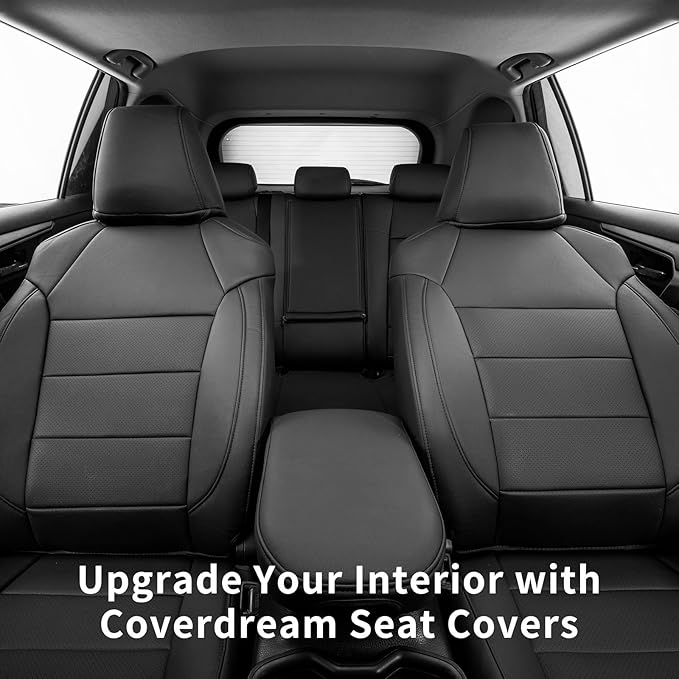 coverdream 2026 Rav4 Seat Covers Custom Fit for 2026 Toyota Rav4 Hybrid (LE,XLE Premium) SUV,Full Set Luxury Waterproof Leather Car Seat Protector