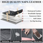 Coverado Car Seat Covers Front, Seat Covers for Cars, Waterproof 2-Pack Car Seat Cushions, Leather Carseat Seat Protectors, Universal Seat Covers Fit for Most Sedans SUV Pick-up Trucks(Pink&Grey)