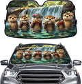 GENANY Cute Otter Windshield Sun Shade for Car SUV Truck (55x30 Inches), Sun Shade Windshield, Shades for Front Windows, Protector Blocks UV, Car Decor
