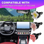 6PCS Car Cherry Blossom Vent Clips Cute Floral Scented Air Freshener Decor Pink Floral Auto Accessories for Women Aesthetic Car Interior Decorations