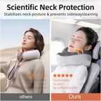 Travel Neck Pillows for Airplanes- 360° Support Memory Foam Travel Pillow with Portable Carry Bag Including Eye Mask & Earplugs, Gift for Long Flights, Car Rides & Office Naps (Grey)