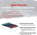 zzlamb Camping Blanket for Cold Weather,Outdoor Puffy Blanket Portable Down Alternative,Windproof Warm Cloak with Snaps,Cozy Quilt Backpacking Picnic RV Travel Plane Car Hammock Beach Climbing
