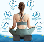 BlissTrends Seat Cushion,5.2in Thick Memory Foam Cushions for Office Chair, Car Seat, Airplane, Relieving Pressure Tailbone Sciatica Back Pain for Long Sitting Office Workers, Car Drivers Grey