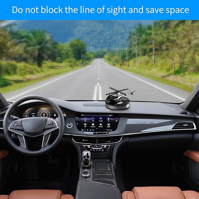 Helicopter Car Air Freshener Rotating Solar Car Freshener Airplane Car Perfume