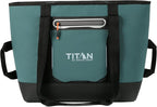 Titan by Arctic Zone Soft Sided Cooler Tote, Insulated Bag with Handle, Shoulder Strap, and Zipper for Lunch, Picnic, and Travel, 30 Can Capacity