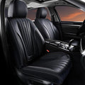 FLORICH Car Seat Covers, Black Leather Car Seat Covers Front Seats, Premium Leatherette Car Seat Cushion for Cars, Automotive Seat Protectors Universal Fit for Most Sedans Cars SUV Trucks