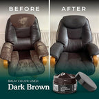 Clyde's™ Recoloring Balm | Non-Toxic Material Dye & Restorer for Furniture, Car Seats, & More | 23 Colors (Dark Brown, 100ML)