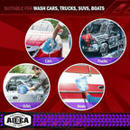 AIDEA Car Wash Mitt Microfiber 2PK, Scratch-Free& Lint-Free, Premium Chenille Microfiber Wash Mitt-Blue Extra Large Size (8''X12'')