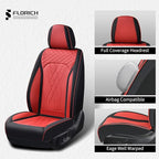 FLORICH Universal Seat Cover Full Set Leather Seat Covers 5 Seats Waterproof Seat Protector Car Seat Cushion Driver Seat Cover Universal Fit for Most Car Truck SUV, Black&Red