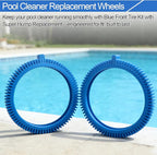 896584000-143 Front Tire Kit with Super Hump Replacement Tires for Poolvergnuegen Select and Hayward Phoenix Pool Cleaner Wheel (4Pcs Front Tires)