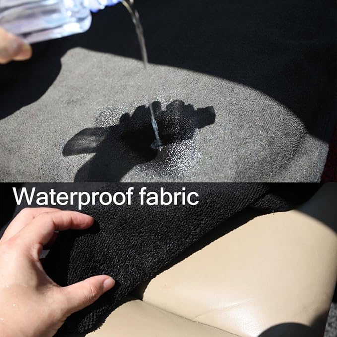 Back Seat Cover Waterpoof Rear Bench Towel Seat Cover for Gym Swimming Surfing Running, Non-Slip Rear Seat Protector Universal Fits Most Auto Truck Van and SUV (Bench Black)