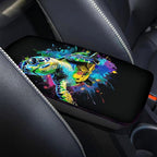 Dreaweet Car Armrest Cover Pad Center Console Cover Turtle Car Accessories for Women Men,Universal Armrest Cover for Car Center Console for Truck SUV Cars Sedan,Black