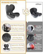 Lumbar Support Seat Cushion, Memory Foam Ergonomic Cushion for Sciatica, Hip & Tailbone Pain Relief – Office Chair, Car Seat, Gaming Chair for Long Hours Sitting & Drivers