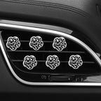 6 Pcs Flower Air Vent Clips, Cute Sunflower Flower Car Air Fresheners Vents Clips Funny Car Diffuser Vent Clips Car Interior Decor Charm Cute Car Accessories Car Decoration for Women (Black)