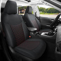 GIANT PANDA Customized Full Set Car Seat Covers Fit for Toyota Rav4 2019 2020 2021 2022 2023 2024 2025 Rav 4 XLE,LE, XLE Premium,Limited(Non-Hybrid & Adventure,TRD-Off),Front & Rear/Back (Black+Red)