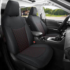 GIANT PANDA Customized Full Set Car Seat Covers Fit for Toyota Rav4 2019 2020 2021 2022 2023 2024 2025 Rav 4 XLE,LE, XLE Premium,Limited(Non-Hybrid & Adventure,TRD-Off),Front & Rear/Back (Black+Red)