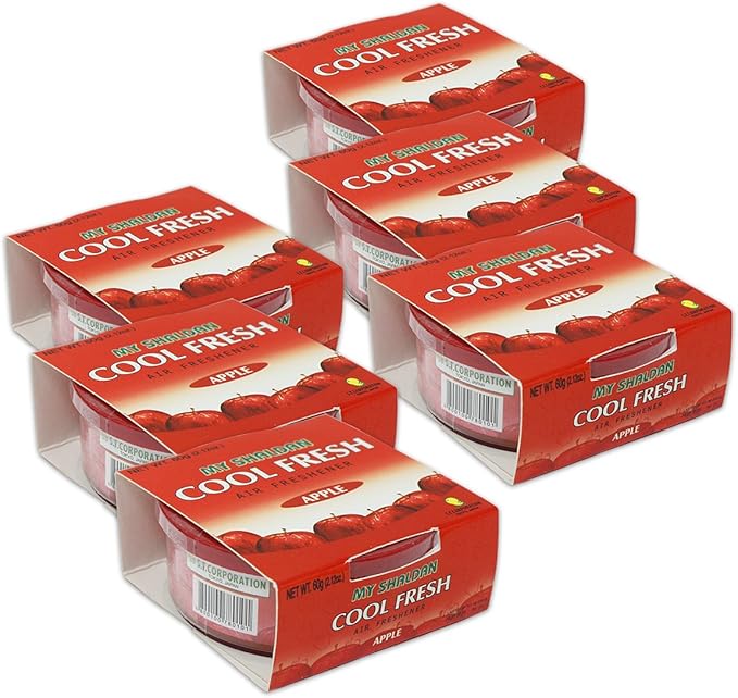 Auto Dynasty Pack of 6 My Shaldan Cool Fresh Japanese Natrual Fruit Extraction Car Air Freshener Cans (Apple Scented)