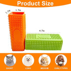 2pcs Pet Hair Remover, Dog Cat Block Roller Cleaner, Car Carpet Cleaner Brush for Small Animals, Pet Hair Removal Tool for Interior, Furniture, Sofa, Car Seat(Yellow+Orange)