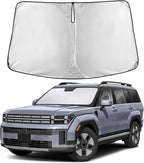 EcoNour Windshield Sunshade Compatible for Hyundai Santafe 2024 2025 2026, Sun Visor for Front Windshield & Window Sun Shade Cover, UV Heat Blocker & Protector, Car Accessories