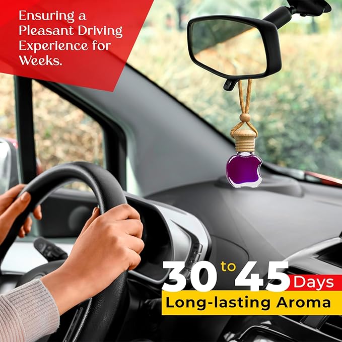 Kabod Blueberries Car Air Freshener | Hanging Essential Oil Diffuser | Natural Odor Eliminator | Long-Lasting Fragrance | 10 ml