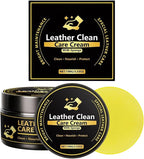 Leather Protection Cream, Cleaning Stain Removal Balm, Leather Cleaner and Conditioner for Seats Sofas Bags Car Vehicle Indoor Outdoor Garage Use