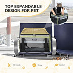 Lekereise Top-Expandable Pet Carrier 18x11x11Inch Delta American United Airline Approved Soft Sided Underseat to 15lbs Travel Carriers for Small Dogs Cats with Locking Safety Zippers Anti-Scratch Mesh