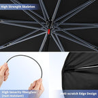 Car Windshield Sun Shade - Universal 55"x31" Front Window Sunshield with Heat-Blocking Titanium Coating, Compact Umbrella Design, for Sedan, SUV, Truck