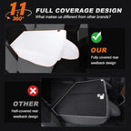 AOMSAZTO Car Seat Cover for Tesla Model 3 2017 2018 2019 2020 2021 2022 2023 - Full Set Customized White Seat Covers (with Armrest Cover)